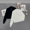Womens Designer Sweater Top Pullover Gebreid Briefborduurwerk Gebreid Vest Met Lange Mouwen Casual Knitwear