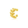Backs Earrings Yuedane Gold Color Metal Leaves Clip For Women Men Ear Cuff Non-Piercing Clips Fake Cartilage Punk Jewelry