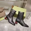 Luxo novos homens e mulheres botas tornozelo inverno salto alto 6cm cavaleiro ao ar livre deslizamento em tpu tamanho inferior 35-44