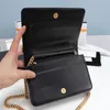 Classic luxury fashion brand wallet vintage lady brown leather handbag designer chain shoulder bag with box whole 02322T