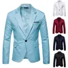 Men's Suits Suit Coat Classic Pure Color Pockets Jacket Temperament Lapel Blazer For Office