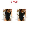 Maillots de bain pour hommes 1/2pcs Hommes Sexy Brillant Brillant Body sans dos Body High Cut Justaucorps Maillot de bain une pièce Plus Taille Yoga Sports Fitness