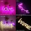 LED -remsor Multi Styles Neon Light Signs Wall Decor LED Lamp Rainbow Battery eller USB Operated Table Night Lights For Girls Children Baby Room HKD230912