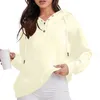 Sweat-shirt à capuche pour femmes, manches longues, col boutonné, cordon de serrage, décontracté, Air, 2023
