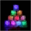 Decoração de festa LED cubos de gelo bar flash mudando cubo de cristal água ativado light-up 7 cores para casamento romântico presente de natal drop de otjjq