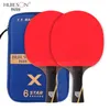 Tafeltennisraquets Huieson 2pc Ping Pong Rackets Set 56 Star Offensief Racket met Fijne Controle 230911