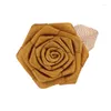 Brooches Handmade Fabric Cloth Rose Flower Brooch Pins Suit Shirt Collar Pin Korean Leaf Fashion Jewelry Gifts For Women Men Accessories