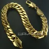 Bracciale da uomo GF riempito in oro 18K 18CT, larghezza 10 mm, lunghezza 22 cm, B119255T