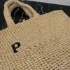 3piece Designer summer Beach weave Straw tote Bags top quality Womens embroidery handbag Shoulder bag luxury Raffia triangle Crossbody clutch hollow out mens bags