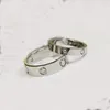 Bague de créateur bagues pour femmes paire bague titane acier argent bagues pour couples hommes et femmes bijoux en or rose pour amoureux cadeaux tailles 5-11 or argent