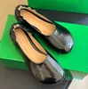 Mocassino piatto da donna Atomic Ballerina Autunno e inverno Scarpa in pelliccia Torta tagliata in pelle con base adesiva di fagioli di soia all'aperto Pantofola casual