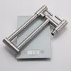 Kitchen Faucets 20mm 304 Stainless Steel Single Cooling Wall Type Faucet Brushed 360° Rotation Folding Dual Switch Laundry Sink