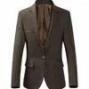 Herrdräkter hcxy 2023 Autumn Winter Business Blazer Men Casual kostym Jackor Högkvalitativ formell jacka Design