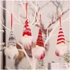 Kerstversiering Merry Swedish Santa Faceless Gnome Pluche Pop Ornamenten Handgemaakte Elf Toy Holiday Home Party Decor Gift Drop De Ottvk