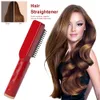 Alisadores de cabelo 2 em 1 alisador de cabelo modelador profissional rápido aquecido pente elétrico alisador de cabelo cuidados pessoais escova de penteado 230912