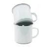 Mode Sublimation Emaille Kaffeetasse 12 Unzen Camping Becher Metall leere Kaffeetasse Emaille Stahl Becher Seeversand