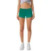 lu-07 Zomer Ademend Sneldrogend Sport Ty Shorts Dames Effen Kleur Pocket Running Fitness Broek Prinses Sports233L