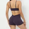 Actieve shorts Yoga Jumpsuit Naadloze sportset Dames Gym korte sets Backless fitnesspak Elastische trainingskleding voor dames bodysuit