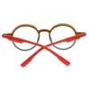 Solglasögonramar Stylish Fashion Premium Acetate Runda glasögon Personliga högkvalitativa män Recept Glasögon handgjorda