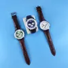 2023 homens relógio pulseira de couro designer relógios azul preto safira relógios de pulso super luminoso montre de luxe gelo azul preto branco casual sb046