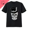 T-shirts pour hommes Crâne avec chapeau de fleur noire T-shirt en coton Miles Morales Top Y2k T-shirts Camiseta Hombre Été Hommes Vêtements Modèle décontracté