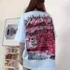 صور حقيقية 23SS T Shirt للرجال تي شيرت تي شيرت تي شيرت كبيرة الحجم