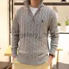 Mens Sweaters Mens Thick Sweater Designer Polo Half Zipper Ralphs Hoodie Long Sleeve Knitted Horse Twist High Collar Men Woman Laurens Embroidery Fashio J230912