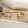 Bangle Mafisar Luxury Cubic Zirconia Crystal Wedding Jewelry 2023 Barkles Gold Gold Bareles for Women Elegant Women Assories بالجملة