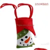 Kerstversiering Snoep Opbergtas Eve Gift Sneeuwpop Tote Bags Vilten Doek Handtas Bh4336 Drop Delivery Huis Tuin Feestelijk Feest S Dhkyn