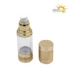 Flacone cosmetico airless di lusso vuoto da 30 ml Flacone dispenser con pompa ricaricabile portatile brillante color oro per goccia di lozione Hniff