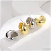 Hoop Huggie Retro Style Brass Chunky Hoop Earring Jewelry for Women Gift Drop Delivery DH1VC