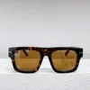 Quadratische Herren-Sonnenbrille, Schwarz, TF711, Modeaccessoires, klassischer Rahmen, Geschäftsreise, UV400-Brille, Sonnenbridge, Top-Qualität