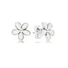 Authentique Pando Ra quatre pétales fleurs boucles d'oreilles S925 argent Sterling Fine femmes boucle d'oreille Compatible bijoux de style européen 297968CZ Earring