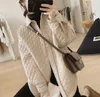 Women's Trench Coats 2023 Winter Parka Thick Fashionable Silhouette Argyle Shirt Cotton Coat Female Thin Long Warm Jacket Women Korea Loose