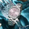 Zegarek na rękę luksusowy kwarcowy bransoletka zegarek srebrna urocza tarcza ze stali nierdzewnej opaski Luminous ręce 230911