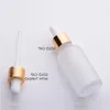 15 ml Clear Frost Glass Droper Bottle Cosmetic 20 ml eteriska oljeflaskor med guld Silver Black Cap Qhjet