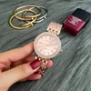 Horloges Rose Gouden Horloge Voor Vrouwen Luxe Armband Horloges Roestvrij Staal Vrouw Quartz Klok Reloj Mujer Montre 230911