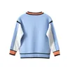 Pullover Spring Autumn Children's Sweater Long Sleeve V-Neck Knitted Boys Coat Single Breasted Jacket Kids Outwear Drop 230912