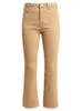 Damenjeans, gerade, Damen, 2023, Damen, Khaki, Stretch-Denim, lockere hohe Taille, schlanke lange Hosen