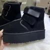 Novo 23ss Botas de Neve de Inverno Designer Bota de Inverno Ugglies Austrália Clássico Mulheres Homens Botas Marca Tornozelo Plataforma Bota Ultra Matte Pele de Carneiro Mulheres Mens Botas