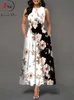 Urban Sexy Dresses Summer Boho Long Dresse Elegant ärmlös Casual Floral Print Beach Party Maxi Dress 230911