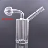 4 pouces Mini verre brûleur à mazout Bong conduites d'eau épais narguilé Pyrex Recycler main Dab Bongs pour fumer petit tuyau de plate-forme bulle fumer conduite d'eau avec des tuyaux de brûleur à mazout de 30 mm