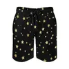 Herren Shorts Board Golden Star Print Hawaii Badehose Sterne Muster Männlich Bequem Laufen Surfen Qualität Plus Size Strand