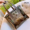 Fashion Designers Clear Cosmetic Bags Jelly Cosmetics Cases Toiletry Kits Luxury Handbags Purses Small Shopping Bag Printed Flower280n