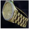 Luxe mode horloges mannen topkwaliteit 18K geel gouden diamant diam kiezel kijkt automatische herenhorloge vrouw polshorloge multi233j