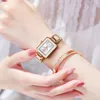 Наручные часы DOM Модные часы женские платья Прямоугольный браслет простые повседневные кварцевые наручные часы 230911
