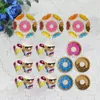 Disposable Dinnerware 48PCS Party Tableware Set Donut Themed Cartoon For Birthday Child