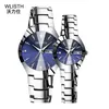 腕時計のトップブランドの豪華な防水男性を見るファッションカップルの女性のためのブレスレット時計輝く鋼の愛230911