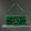 Bolsa de desenhista Valen Bolsas Incrustadas Bolsa Artesanal Novo Designer Bolsas Valantino 2023 Bolsa Primavera Verão para Mulher Tecido Mulheres Versátil Moda Tote Casual O Z 8NSQ