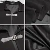 MEN 'MENS incerun 2023 Fashion Men Cloak Cloats Coll Color One Button Label Cape Trench Winter Winter Faux Overcoat Justiets 230912